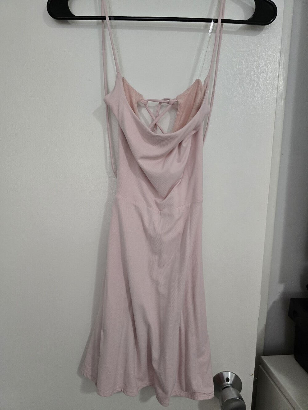 Windsor Light Pink Slip Dress with Cowl Neck